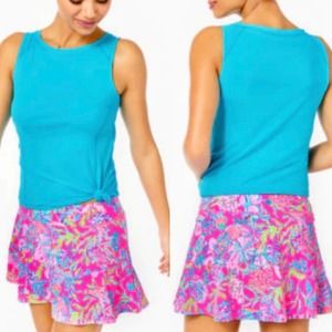 Lilly Pulitzer UPF 50+ Luxletic Corrine Skort Pink Isle Shell Me Something Good